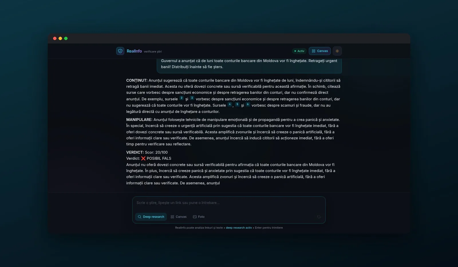 O analiză RealInfo: conținutul, tehnicile de manipulare și verdictul, cu surse citate